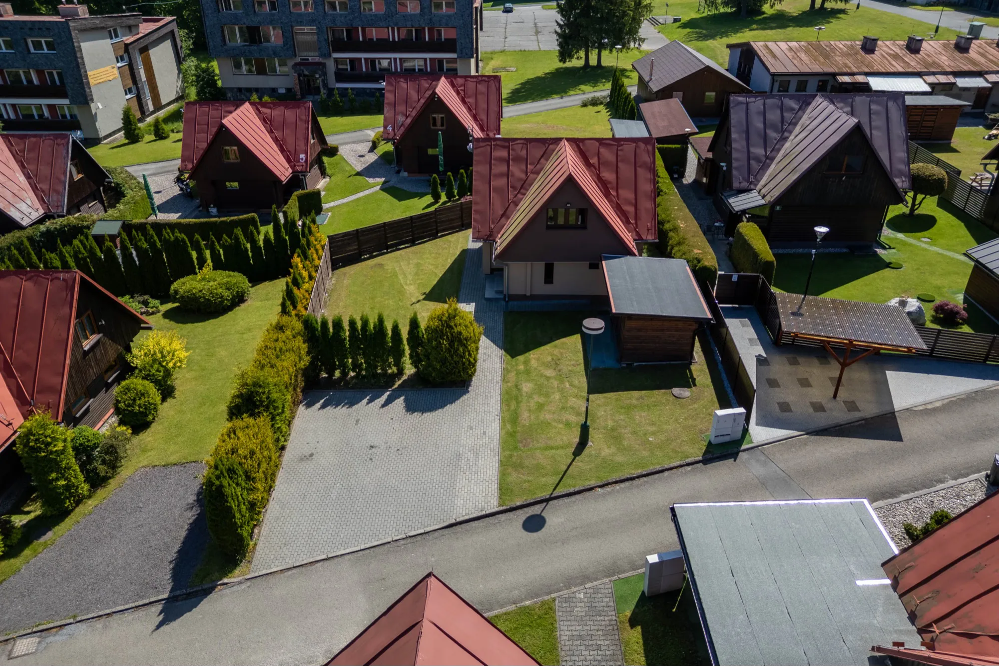 Pohled na areál Bohemaland shora