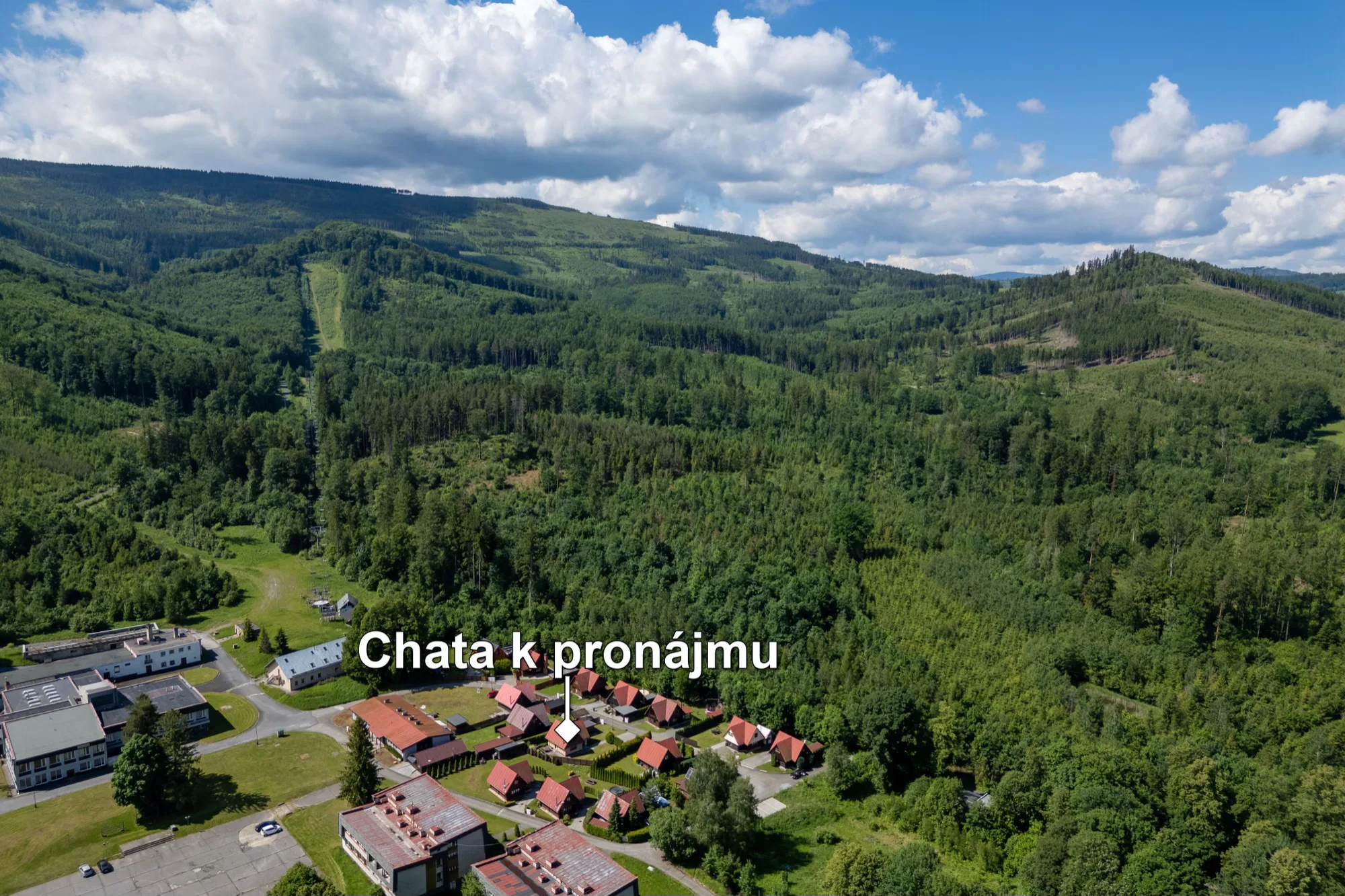 Krajina Jeseníků v okolí chaty